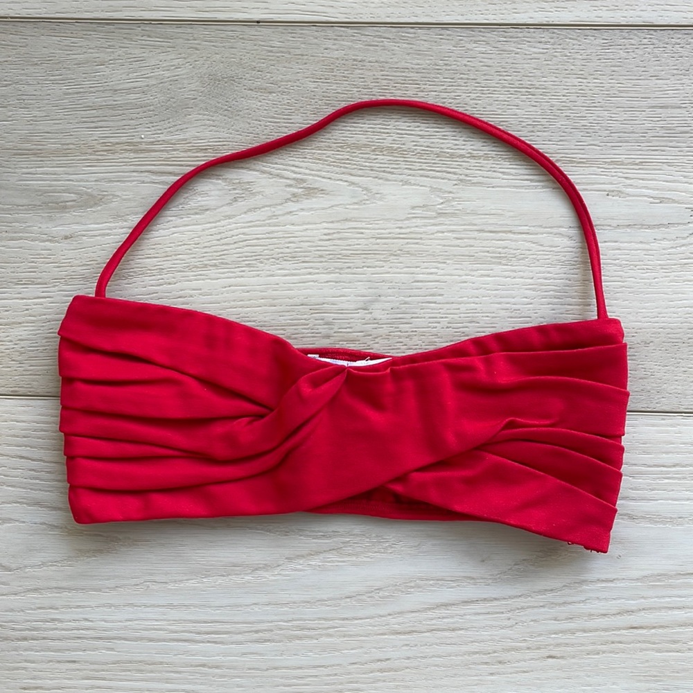 Tiger Mist red halter bra top